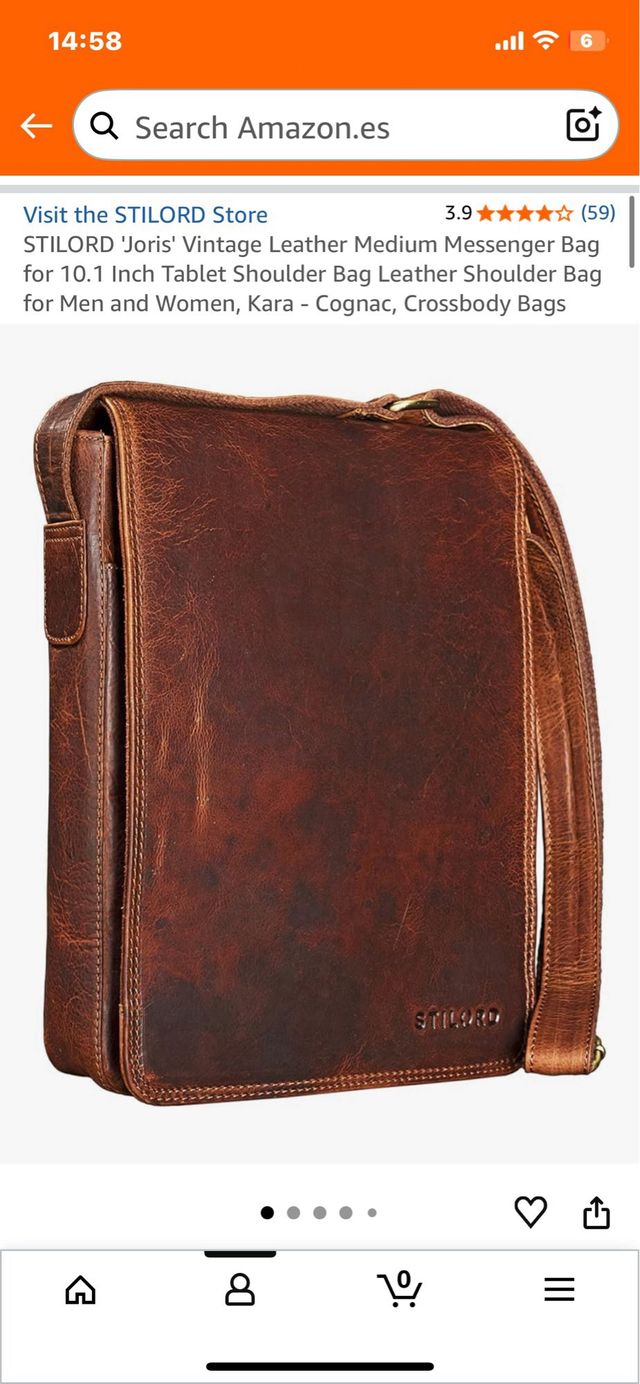 STILORD Joris Borsa a tracolla in pelle media per tablet da 10,1 pollici