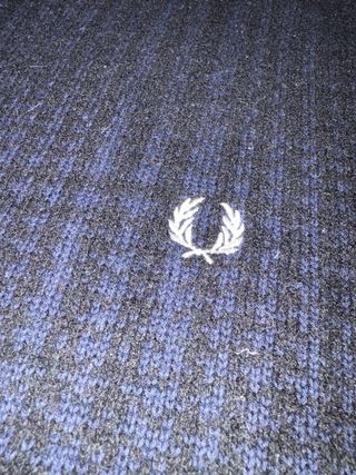 Jersey Fred Perry Lana Negro/Azul Talla XXL