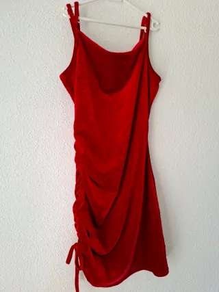 Vestido fiesta terciopelo rojo Talla S