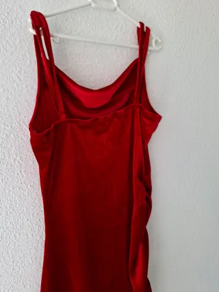 Vestido fiesta terciopelo rojo Talla S