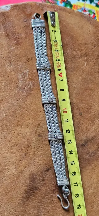 Bracciale in argento a tre fili