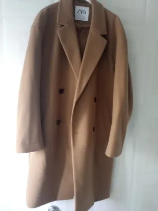 Abrigo Zara Beige Talla M