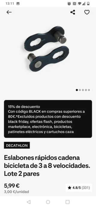 Accesorios Bici MTB: Cables, cadena, pedales....