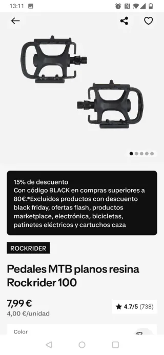 Accesorios Bici MTB: Cables, cadena, pedales....