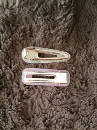 Pinzas de pelo marmoleadas (rosa y blanco)