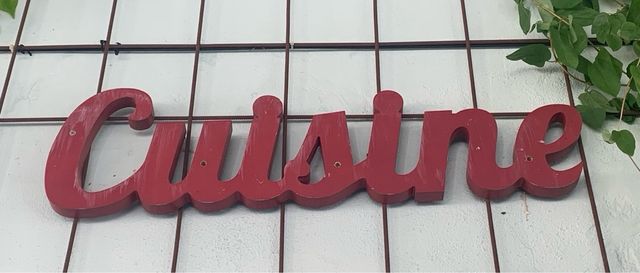 Cartel Cucina Madera Rojo Maison de Monde