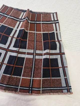 Falda Marola cuadros marrón y negro