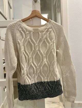 Jersey GAP mujer blanco/crema y gris