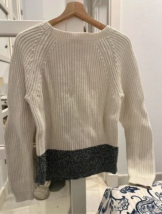Jersey GAP mujer blanco/crema y gris