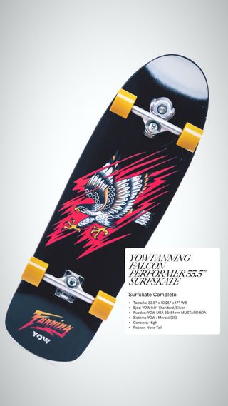 Surfskate YOW Fanning Falcon Nero