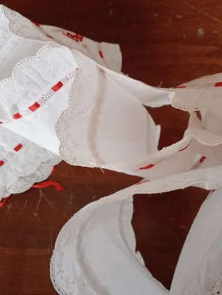 Portarotoli 3 tasche bianco e rosso