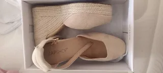 Sandalias ZAPSHOP Beige Tacón Alto
