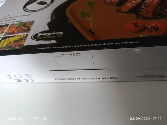 Plancha Eléctrica Barbacoa Sin Humo