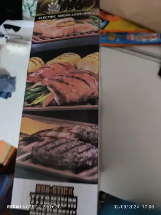 Griglia elettrica per barbecue senza fumo