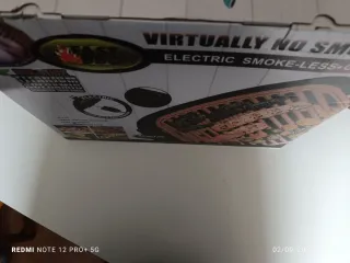 Griglia elettrica per barbecue senza fumo