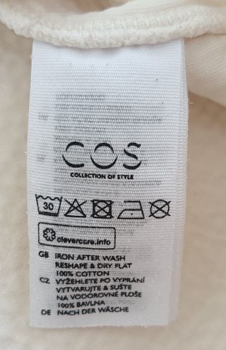 Jersey COS cuello alto algodón oversize marfil