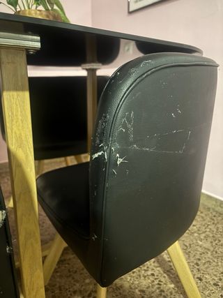 Mesa de comedor cristal y modera