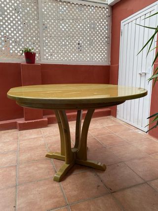 Mesa de comedor redonda extensible madera