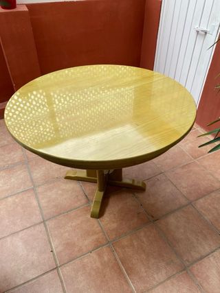 Mesa de comedor redonda extensible madera