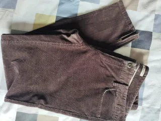 Pantalón Massimo Dutti Marrón Mujer