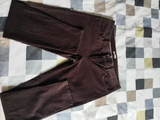 Pantalón Massimo Dutti Marrón Mujer