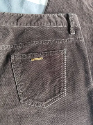 Pantalón Massimo Dutti Marrón Mujer