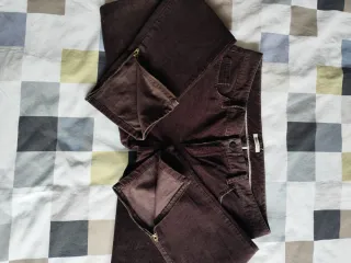 Pantalón Massimo Dutti Marrón Mujer