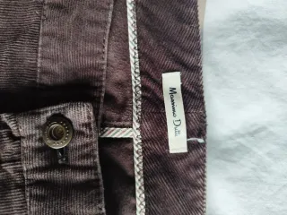 Pantalón Massimo Dutti Marrón Mujer