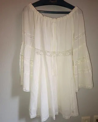 Vestido blanco boho encaje