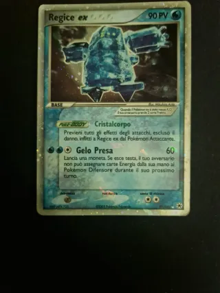 Regice ex Vintage Carta Pokémon