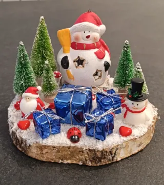 Lanterna Pupazzo Neve Decorazioni Natalizie