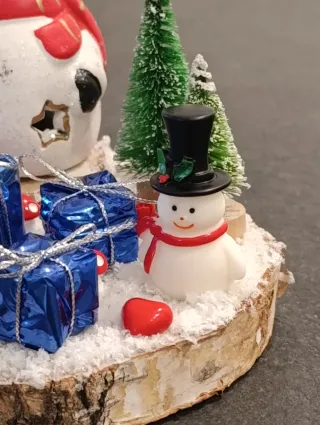 Lanterna Pupazzo Neve Decorazioni Natalizie