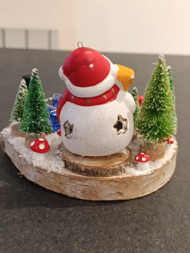 Lanterna Pupazzo Neve Decorazioni Natalizie