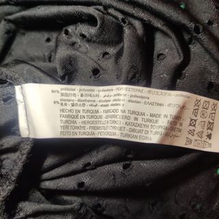 Camiseta Zara manga larga calada negra