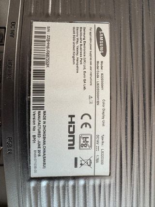 Monitor Samsung S22D300 Negro