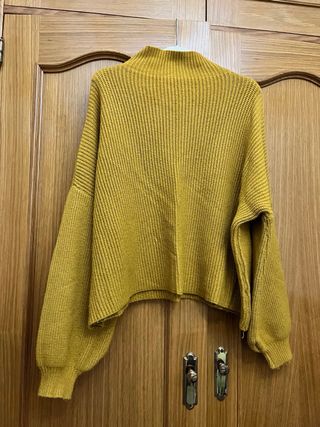 Jersey punto cuello alto mujer