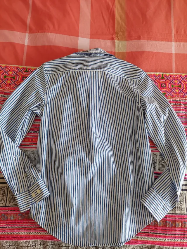 Camisa Ralph Lauren Rayas Azul y Blanca