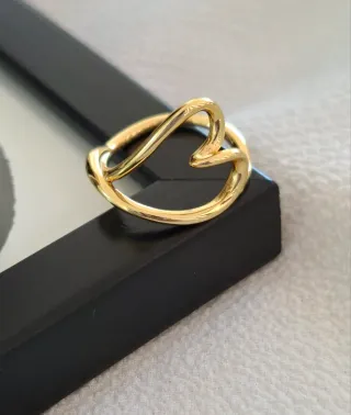 Anillo plata, baño Oro 14k Plata