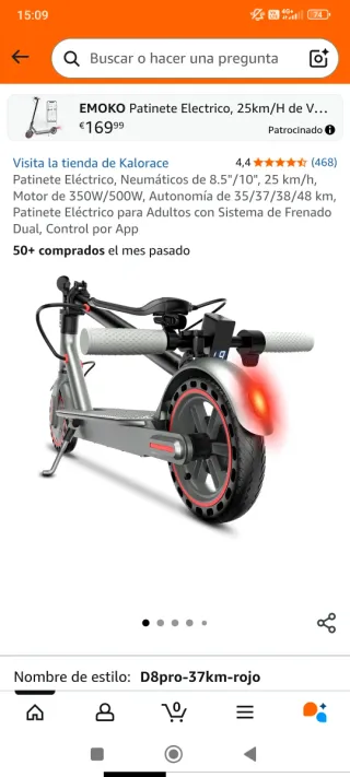 Patinete Eléctrico EMOKO 25km/h