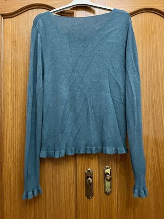 Jersey punto mujer cuello pico