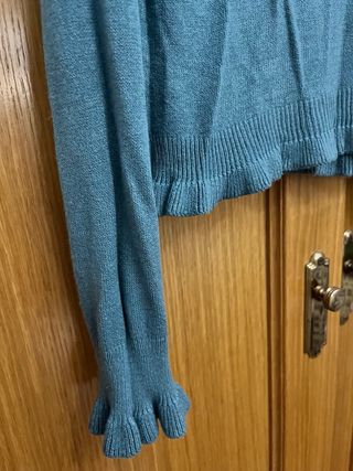 Jersey punto mujer cuello pico