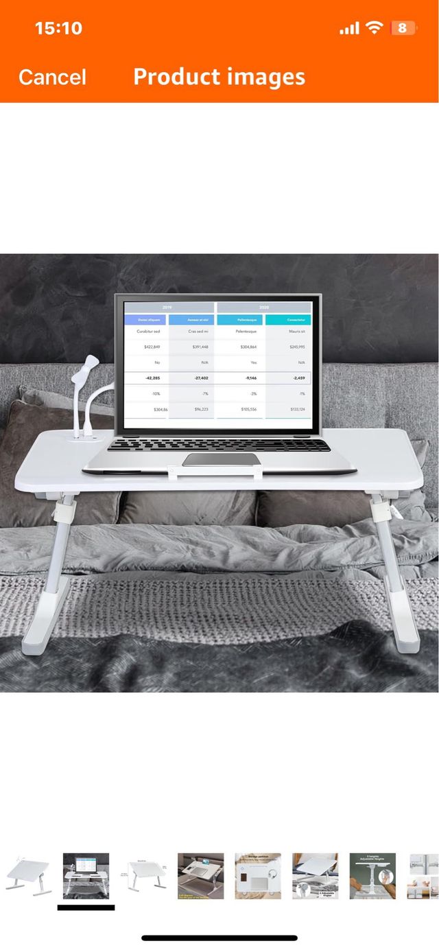 Tavolo pieghevole portatile per laptop