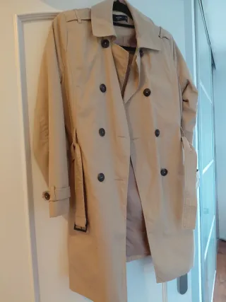 Gabardina larga beige