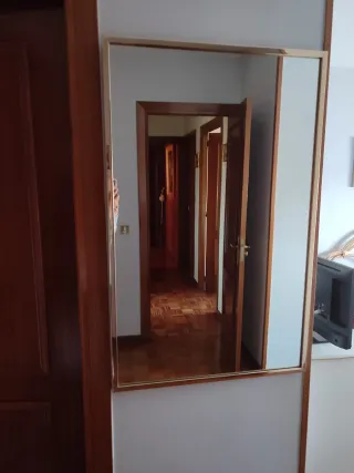 Espejo de pared marco dorado