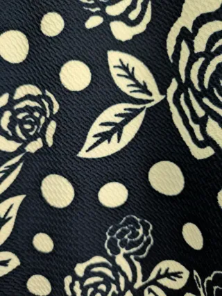 Vestido azul y blanco flores