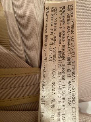 Gabardina Massimo Dutti Beige