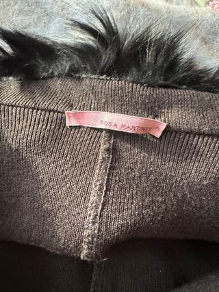 Cappottino Rosa Martinez nero con pelliccia