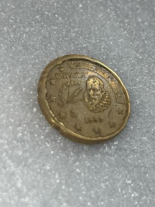 Error de borde en moneda 20 céntimos España 1999