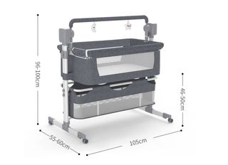 Cuna de colecho gris