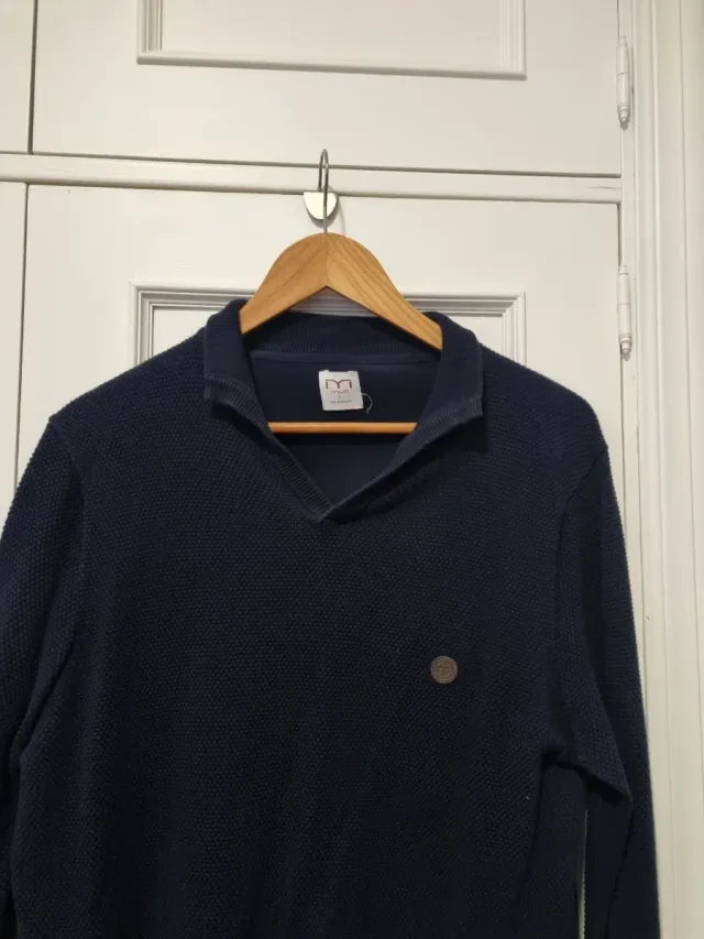 Jersey Milano Cuello Camisa Azul Talla M